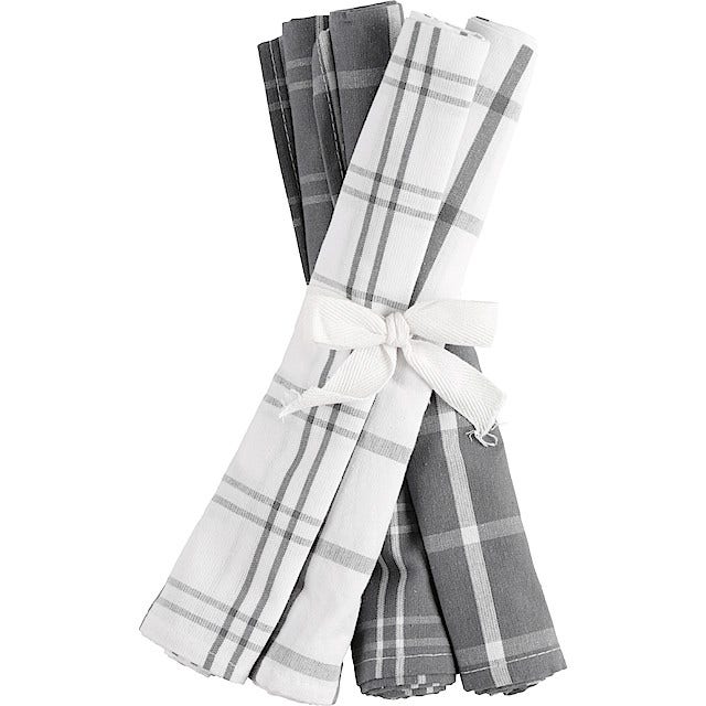 Kjøkkenhåndkle Grå/hvit