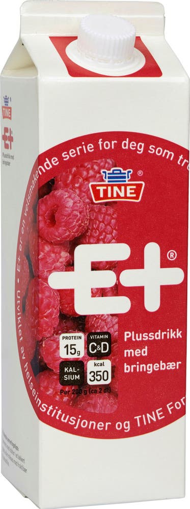 Tine E+ Plussdrikk Bringebær