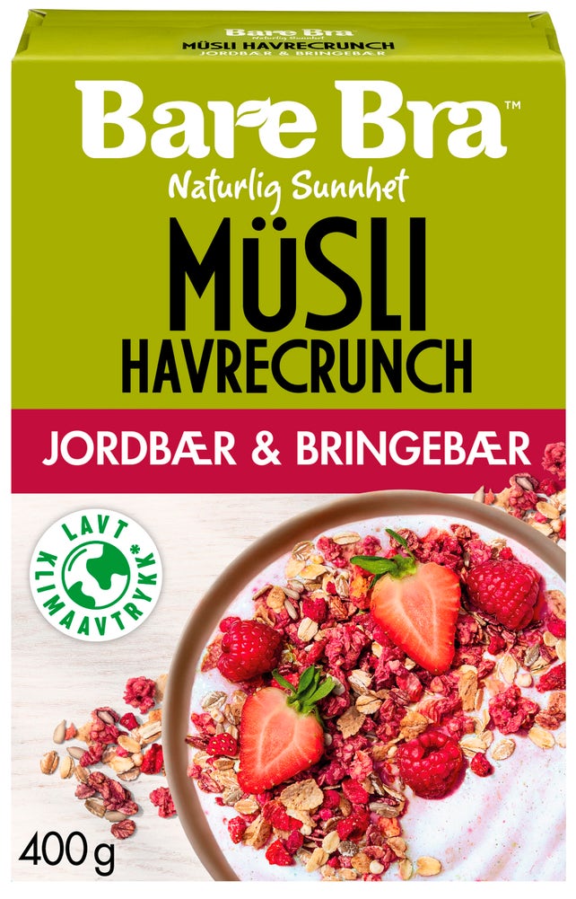 Bare Bra Jordbær & Bringebær Müsli