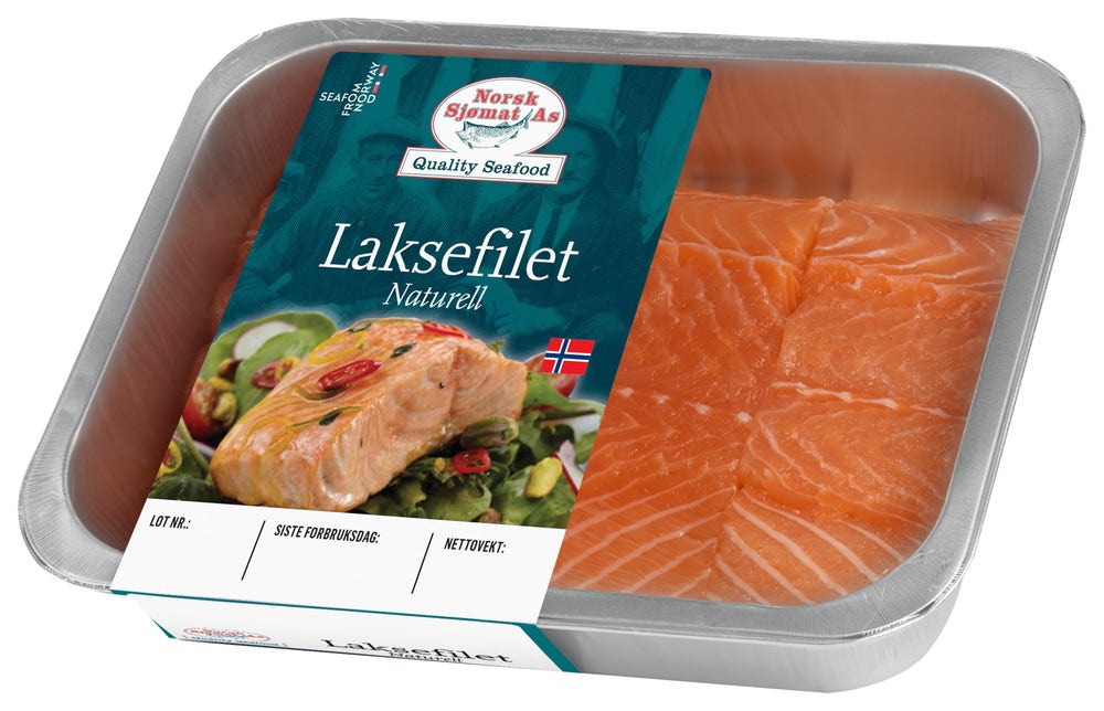 Norsk Sjømat Laksefilet uten skinn Naturell