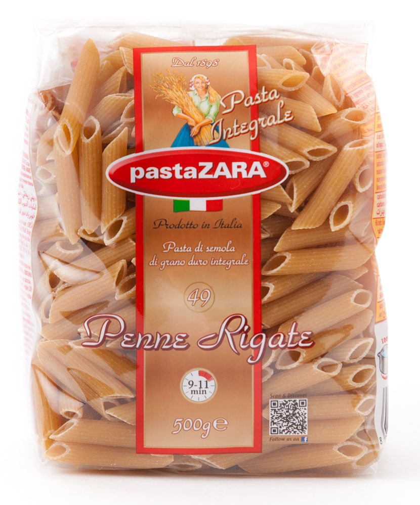 Pasta Zara Penne Fullkorn Rigate Intergrale