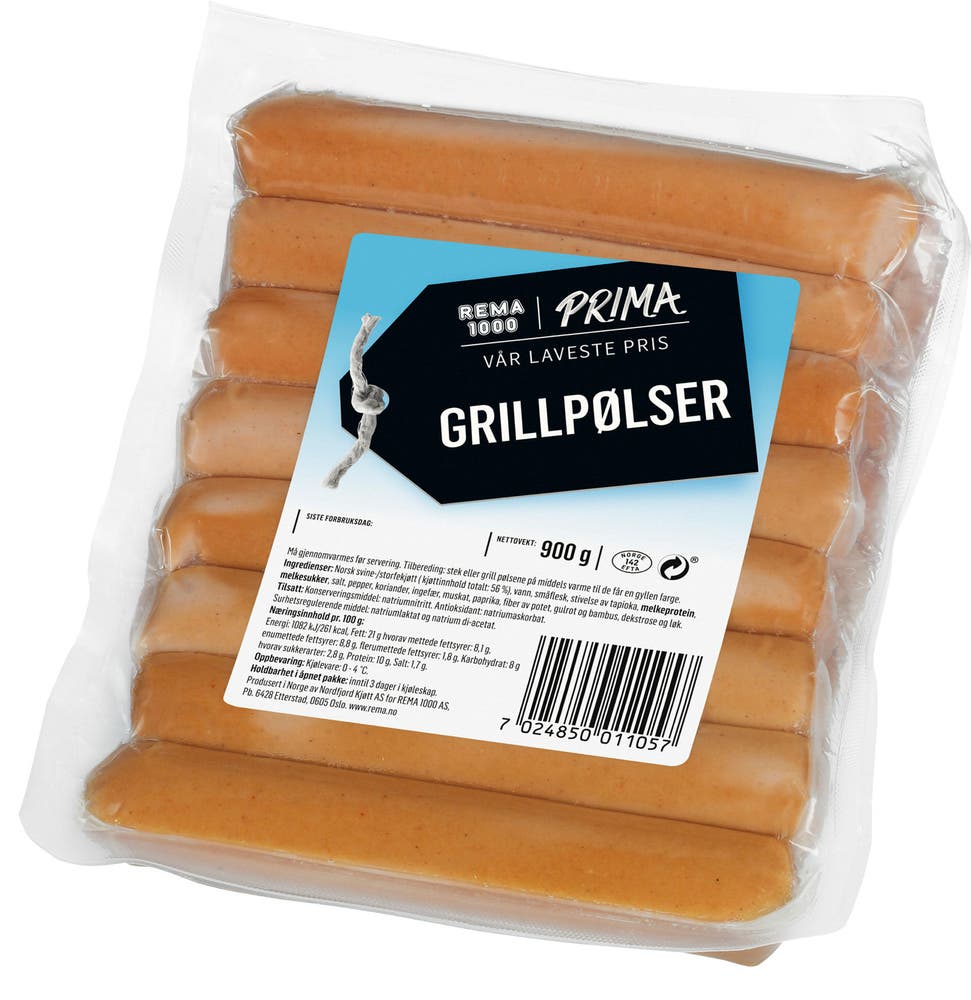 Prima Lavpris Grillpølser 16 Stk