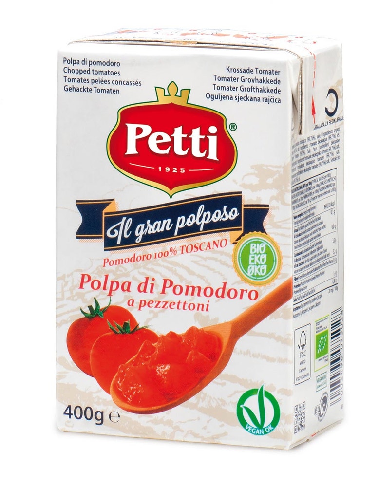 Petti Grovhakkede Tomater Tetrapack Økologisk
