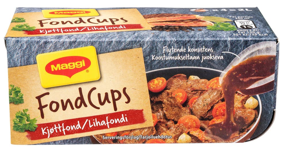 Maggi Fond Cups Okse 4 stk