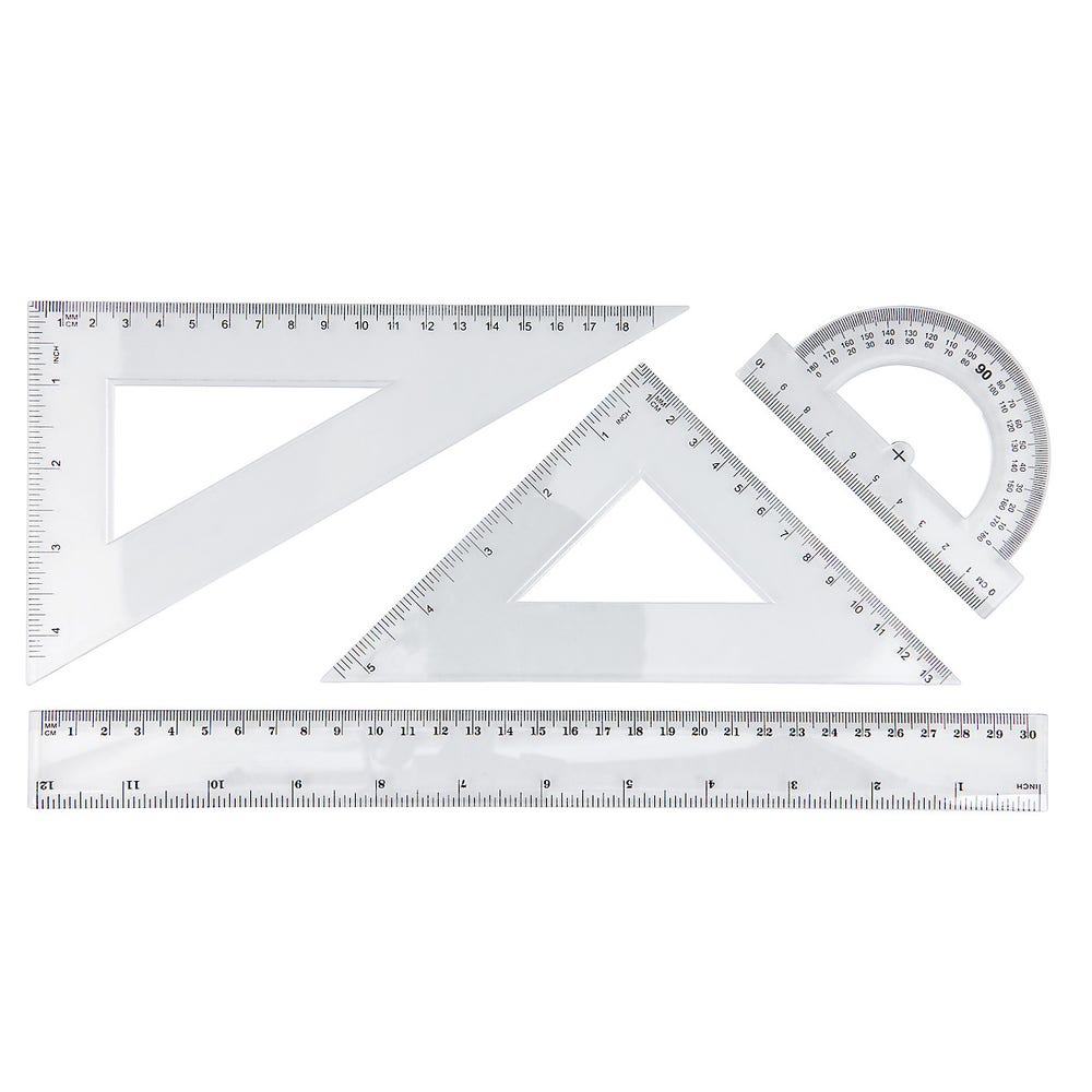 Clas Ohlson Linjalsett med 4 deler