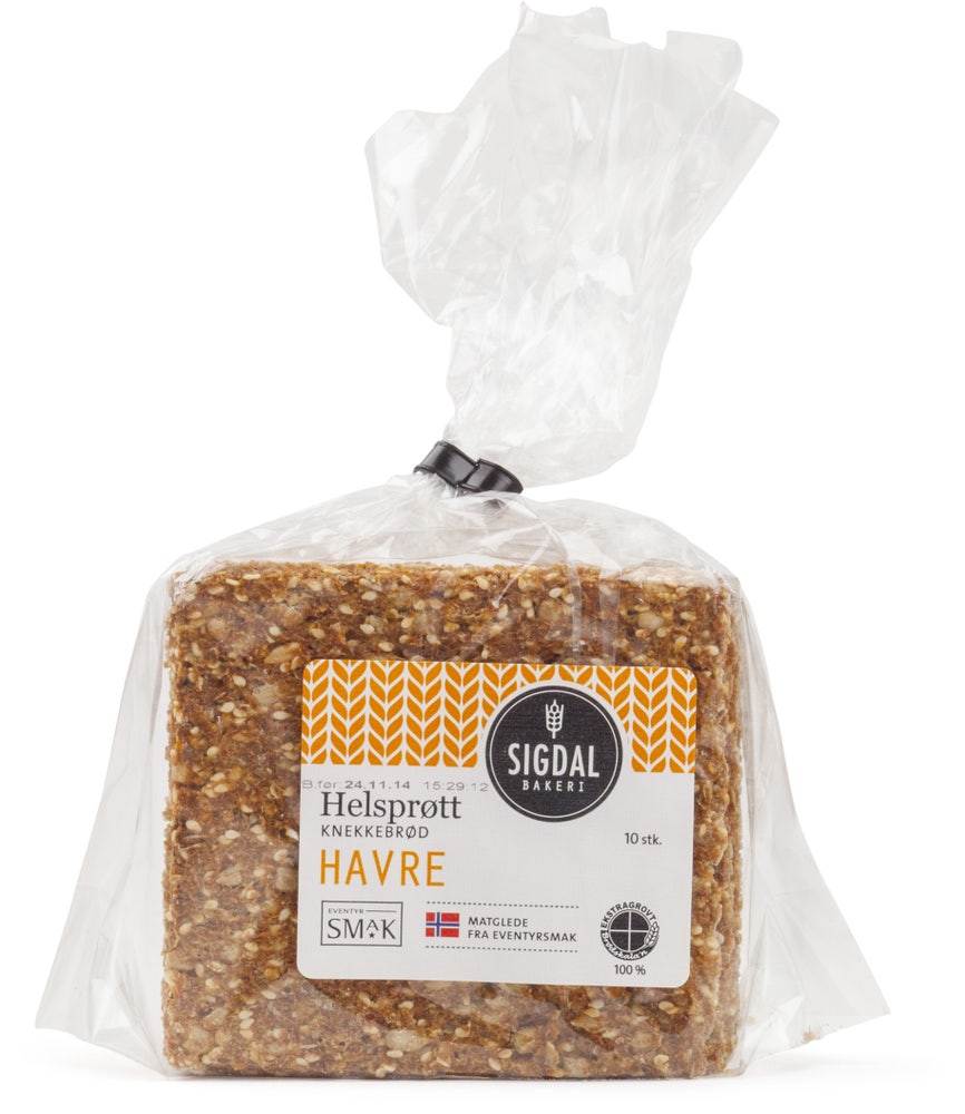 Sigdal Knekkebrød Havre Helsprøtt, Sigdal