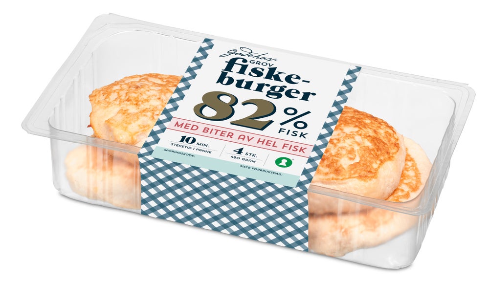 Godehav Grov Fiskeburger 80% Fisk