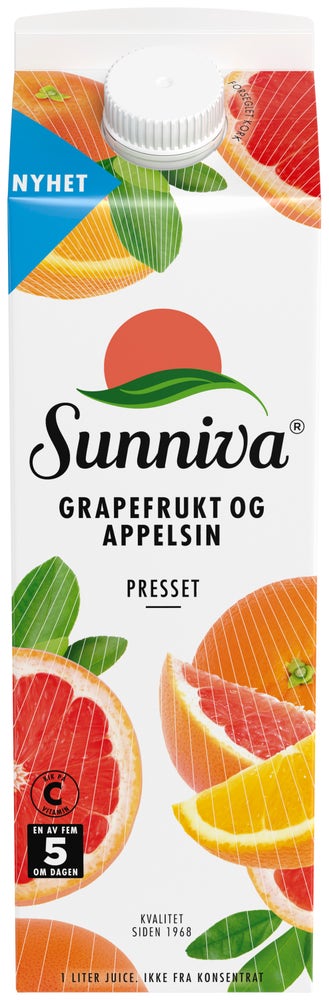 Sunniva Presset Grapefrukt & Appelsinjuice Premium