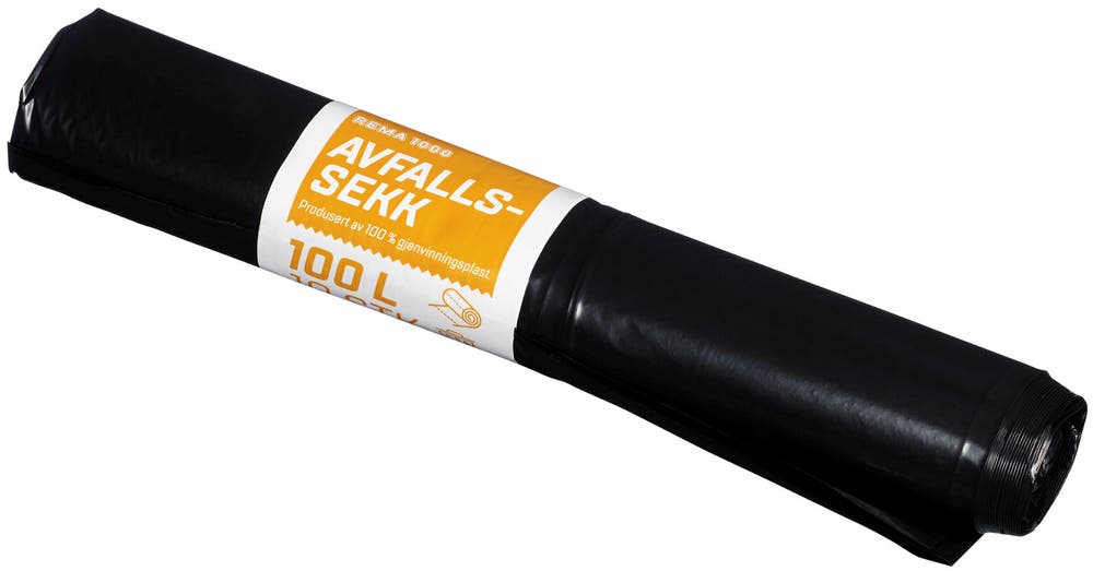 REMA 1000 Avfallssekk 100L Sort