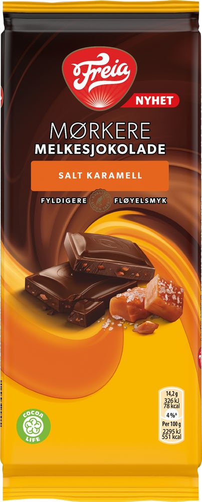 Freia Mørkere Melkesjokolade Salt Karamell