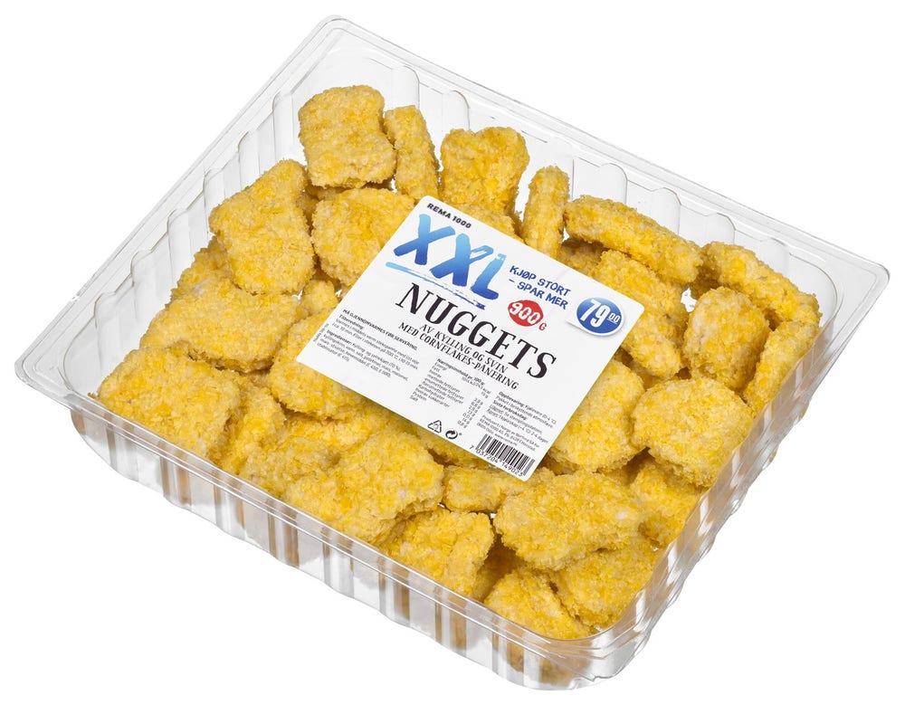Gilde Nuggets Av Kylling og svinekjøtt
