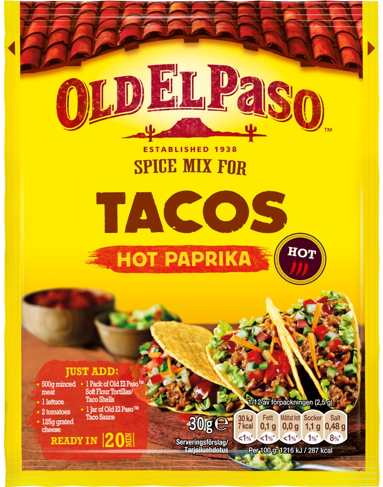 Old El Paso Spice Mix For Hot Taco