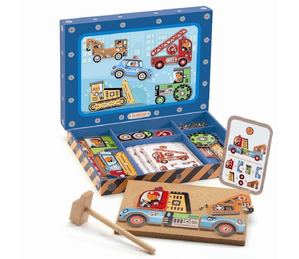 Sprell Bilmotiv, bankebrett med hammer og spiker