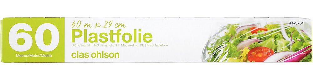 Clas Ohlson Plastfolie 29cm bred