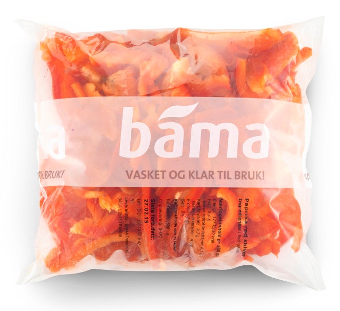 Rød paprika skivet Spania