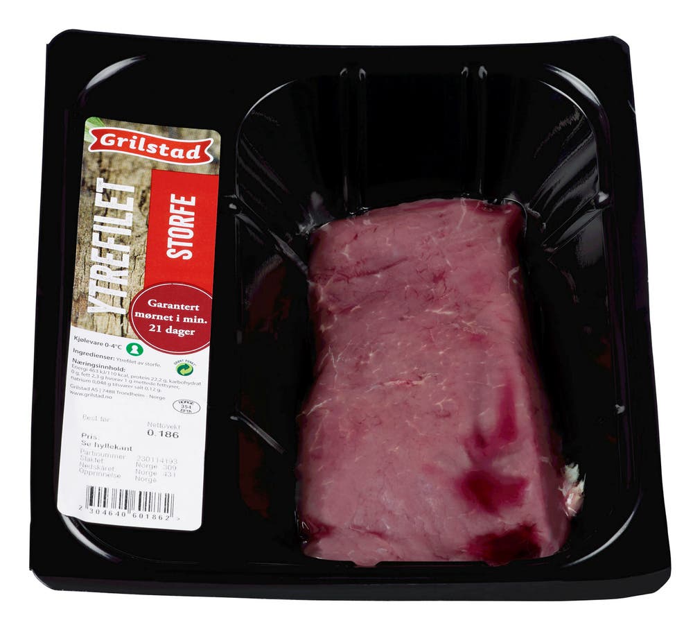 Grilstad Ytrefilet av Storfe Skivet