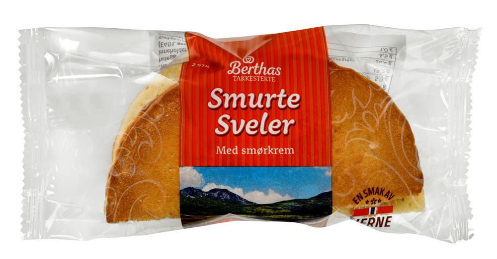 Berthas Smurte Sveler med Smørkrem 2 stk