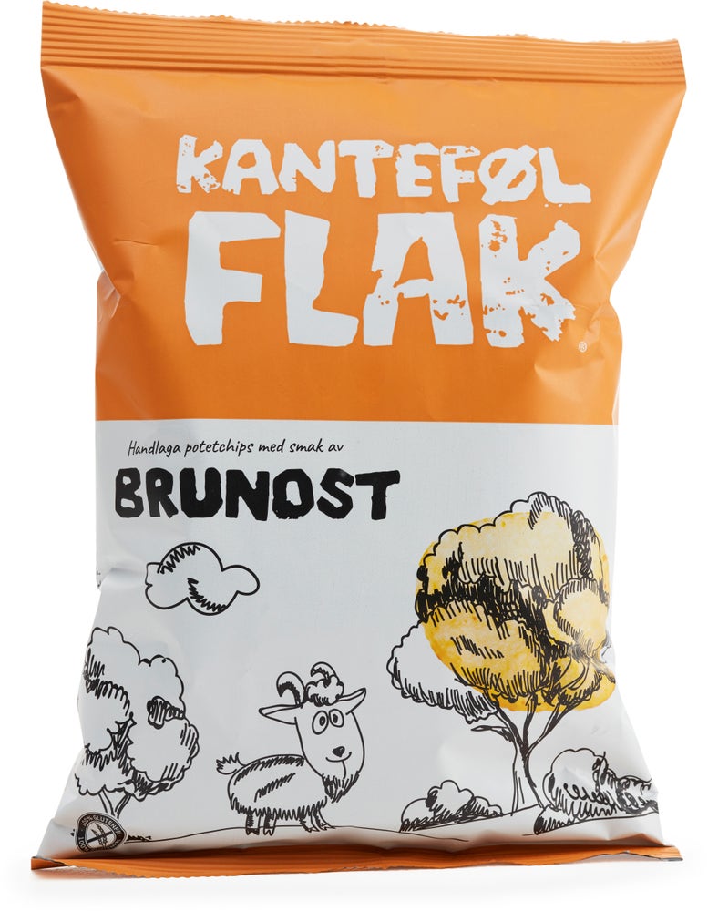 Kanteføl Potetchips Med Brunost