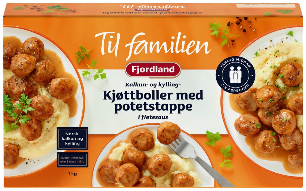 Kjøttboller Med Potetstappe Fjordland til familien