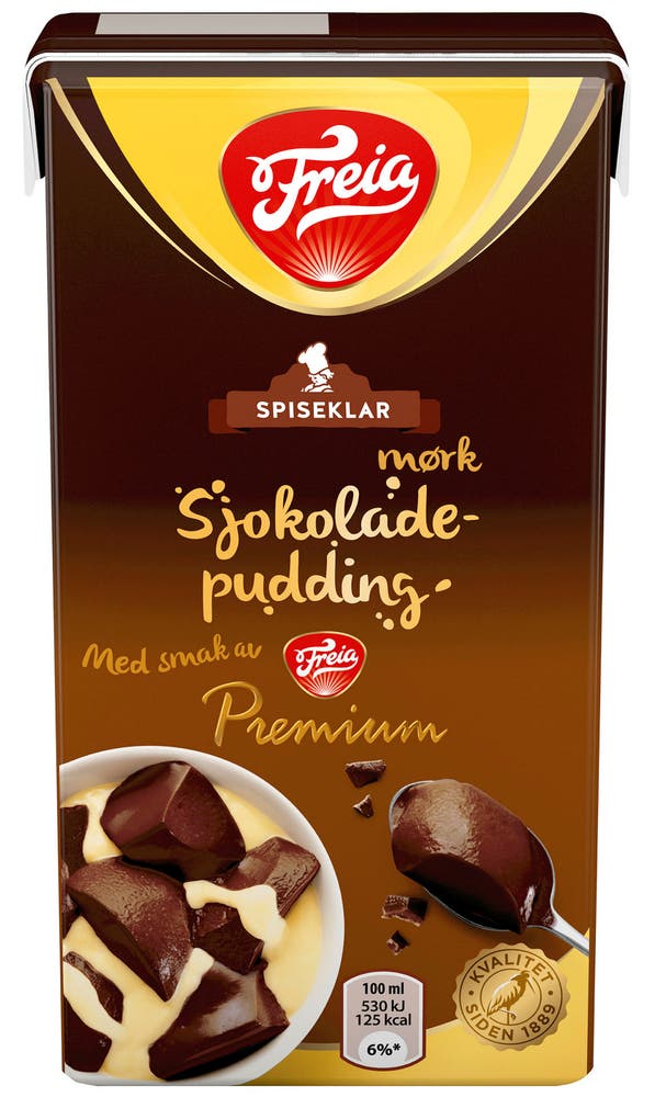 Freia Mørk Sjokoladepudding Premium, 500g