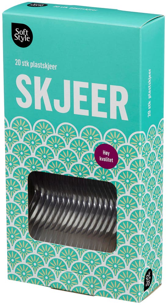 Plastskjeer Transparent 20pk