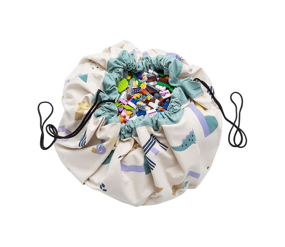 Sprell Oppbevaringspose og leketeppe Dyr og bokstaver