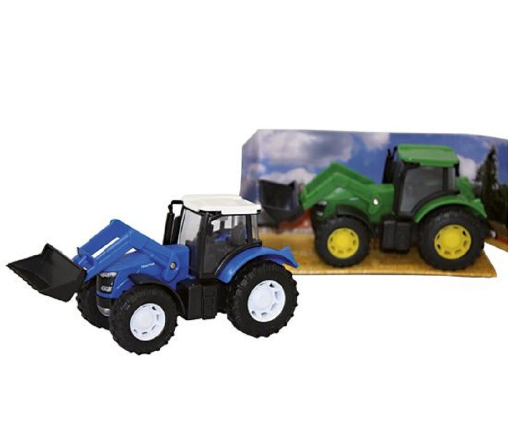 Modellbil, Traktor med Gravearm Assortert farge