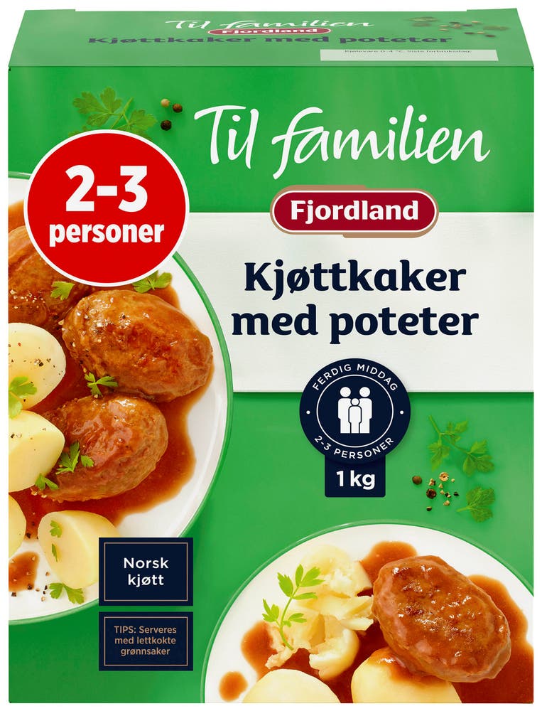 Fjordland Kjøttkaker Med Poteter Fjordland til familien