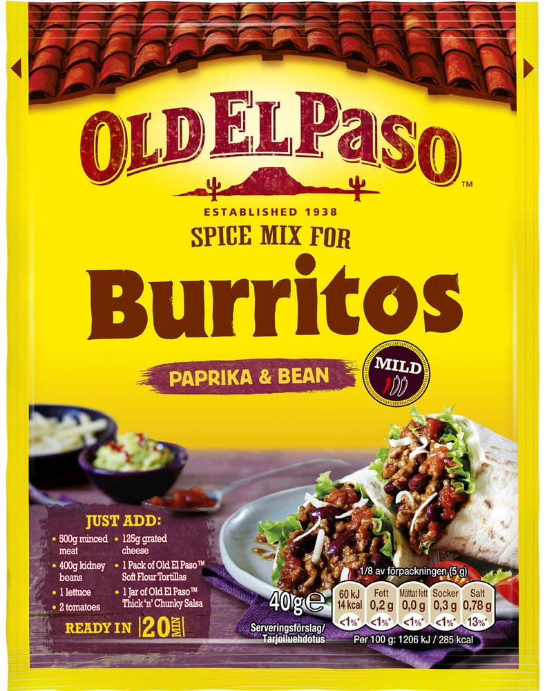 Old El Paso Spice Mix Burrito