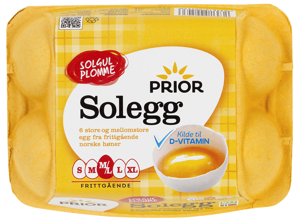 Prior Solegg Frittgående, Medium 6pk