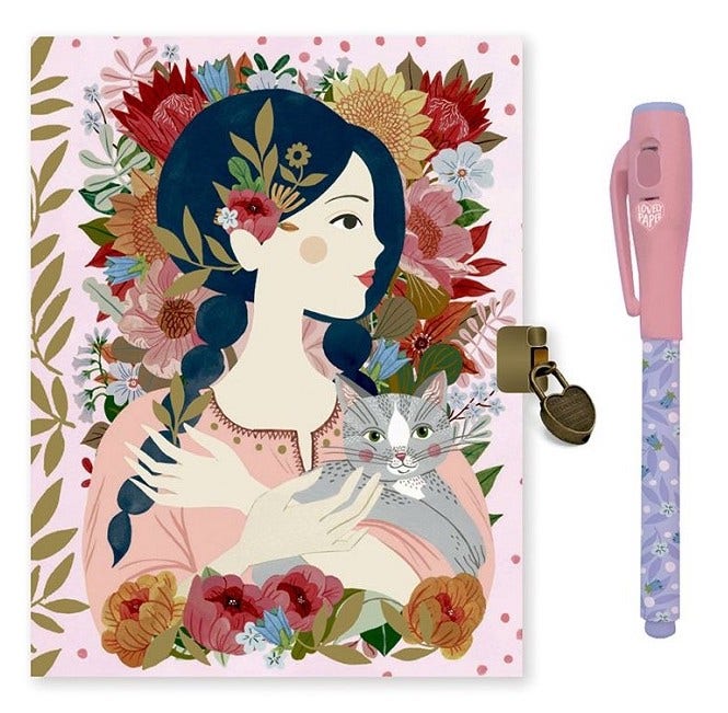 Sprell Dagbok med Lås og Magisk Tusj Oana