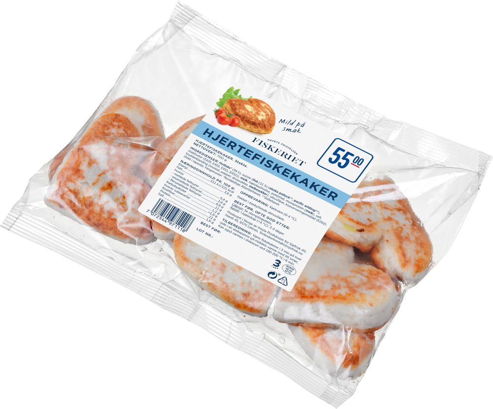 Fiskeriet Hjertefiskekaker 50%