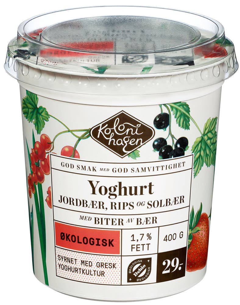 Kolonihagen Yoghurt Med Jordbær, Rips & Solbær Økologisk