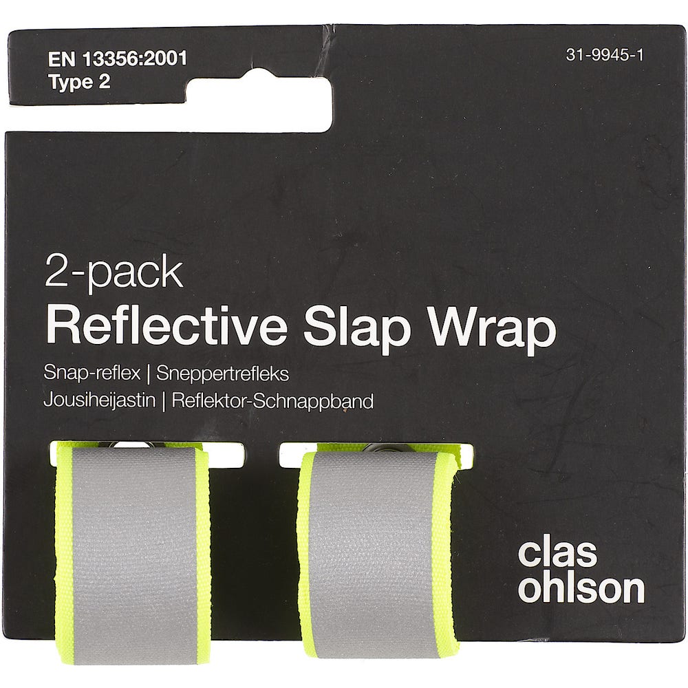 Clas Ohlson Refleks snap gul 2 stk