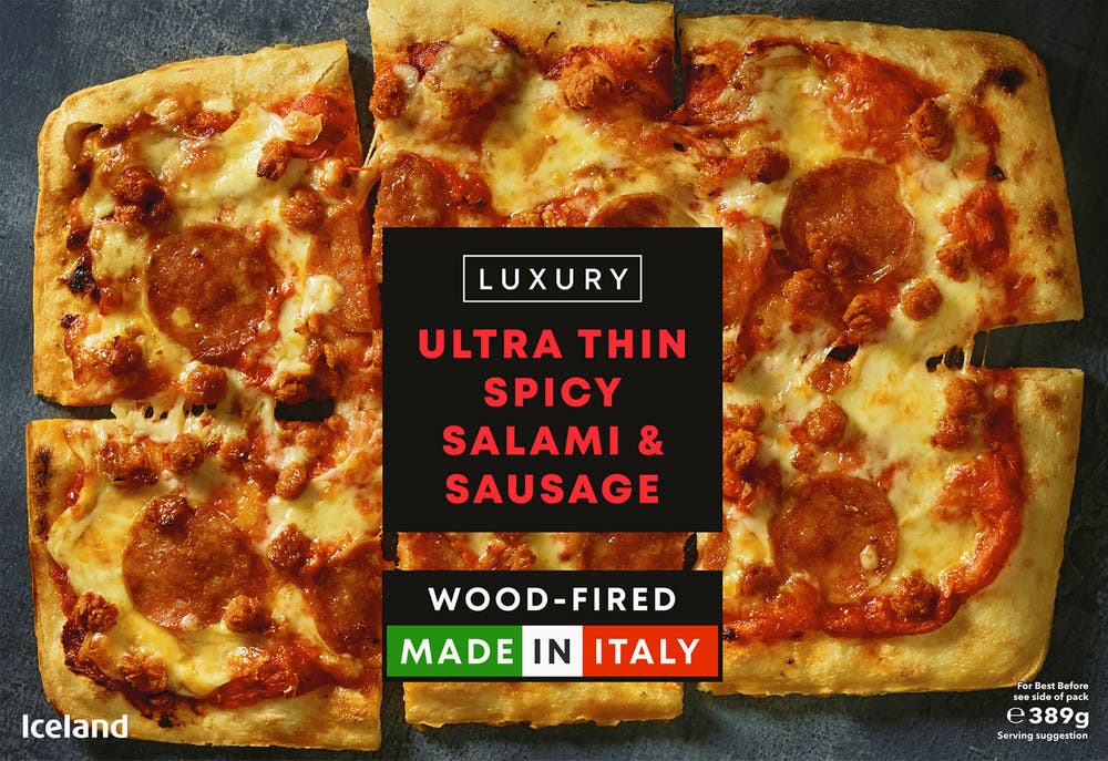 Iceland Salami & Sausage Pizza