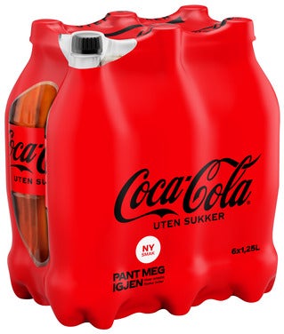 Coca-Cola Uten Sukker 6 x 1,25l