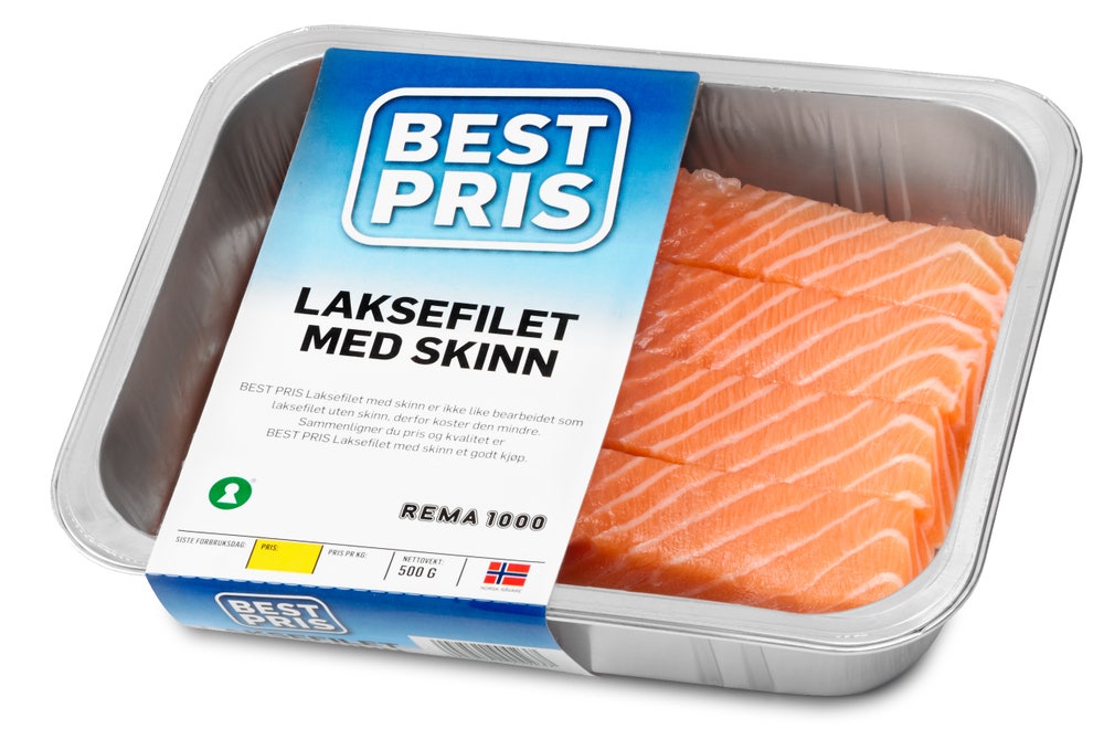 Prima Lavpris Laksefilet Med Skinn Naturell