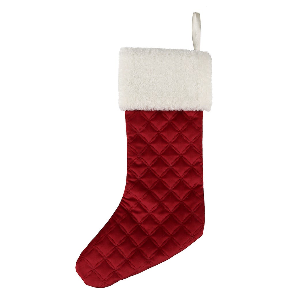 Julestrømpe rød og hvit