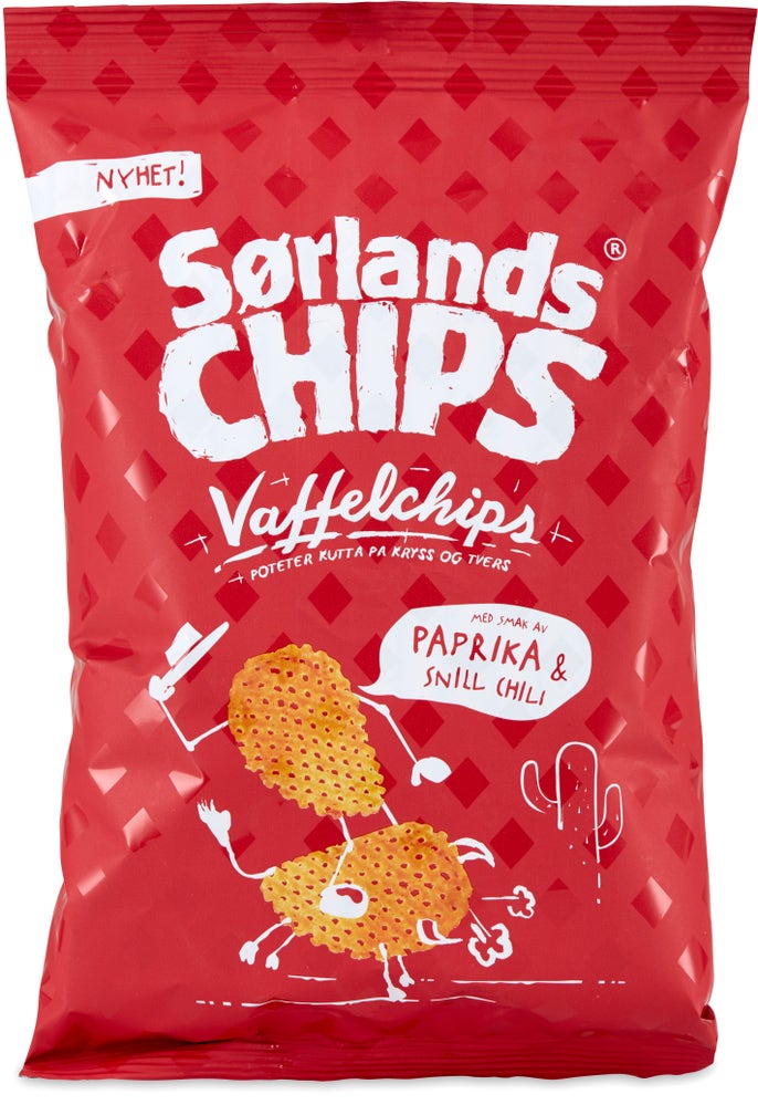 Sørlandschips Vaffelchips Paprika & Chili