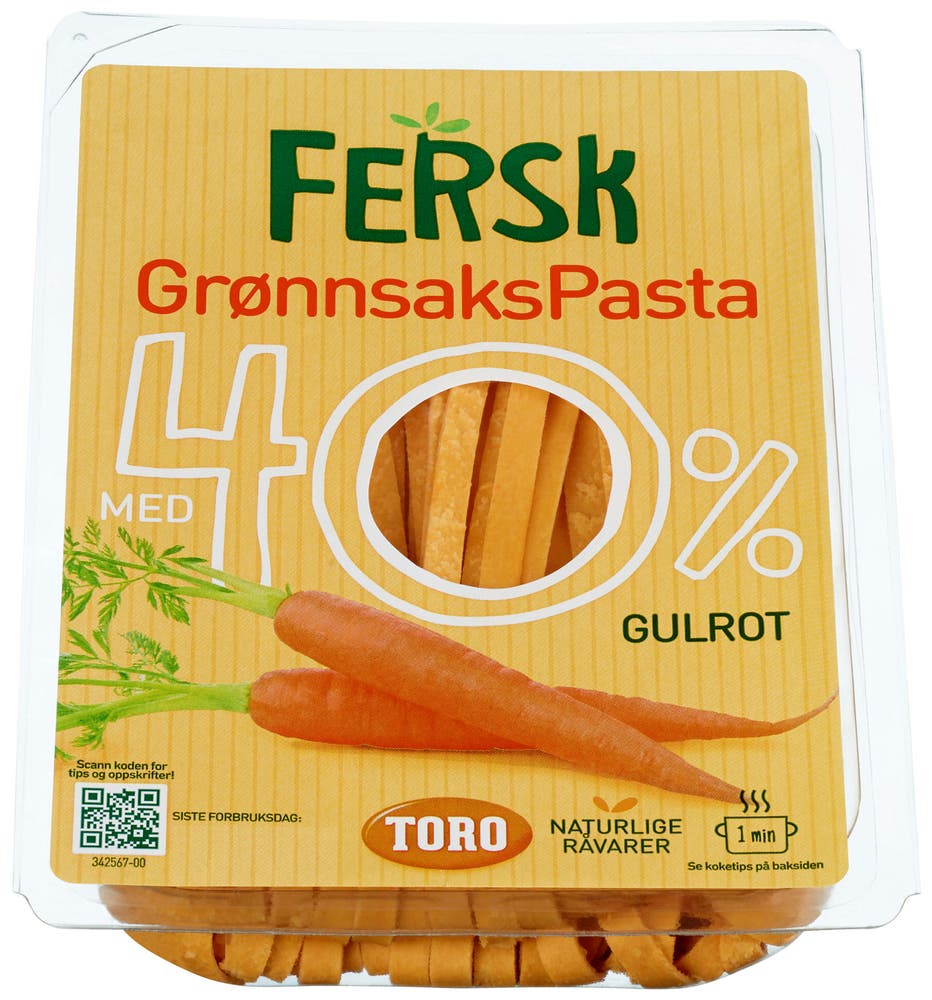 Toro Fersk Grønnsakspasta Med Gulrot