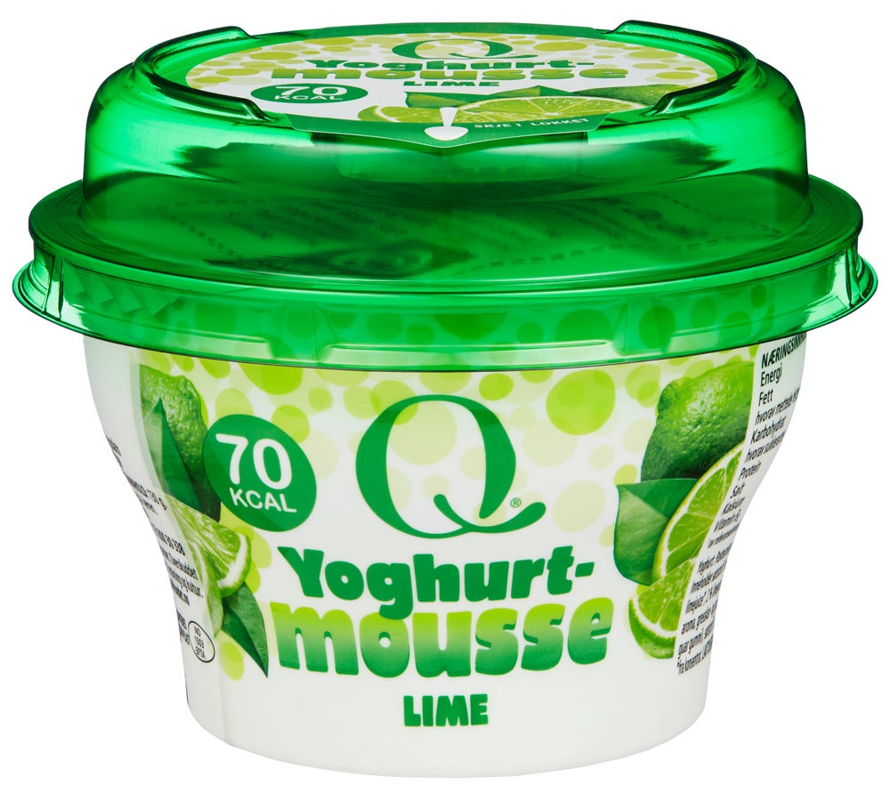 Q-meieriene Yoghurt Mousse Lime 70 Kcal
