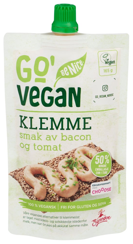 Go’Vegan Plantebasert Klemmeost Bacon & Tomat