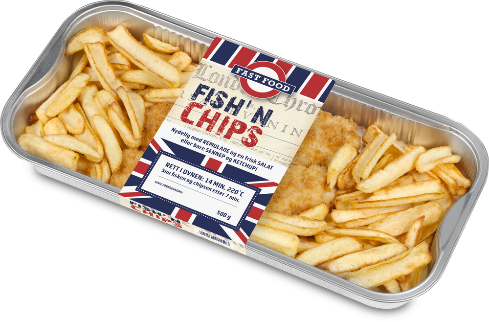 Fish and Chips Rett i Ovnen