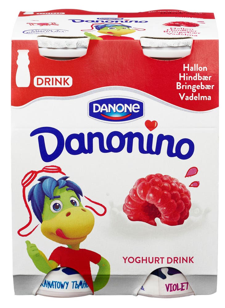 Danonino Drikkeyoghurt Bringebær 4x100g