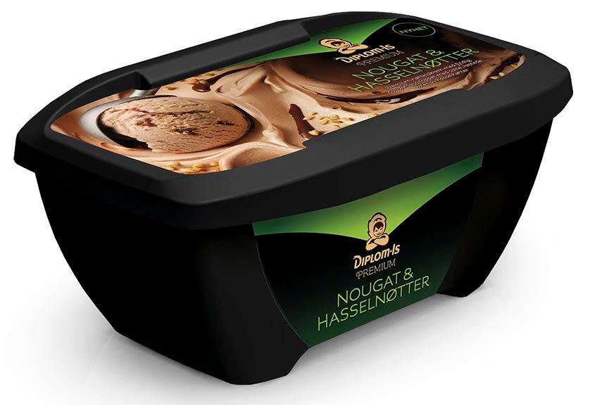 Diplom-Is Premium Nougat & Hasselnøtter