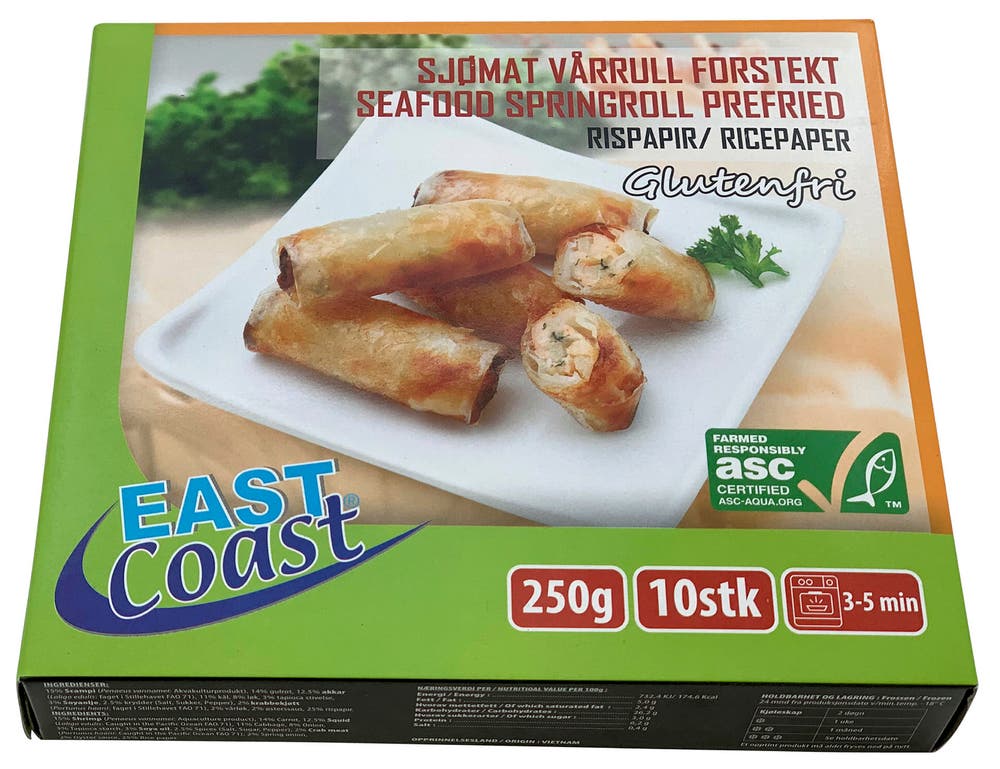 East Coast Vårruller Med Scampi Glutenfri forstekt