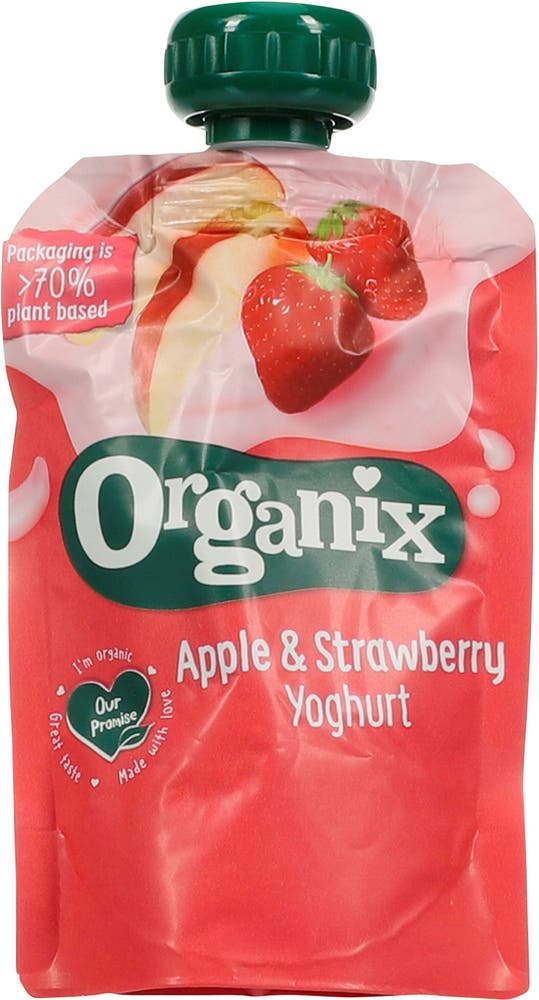 Organix Yoghurt Apple & Strawberry 6 Mnd