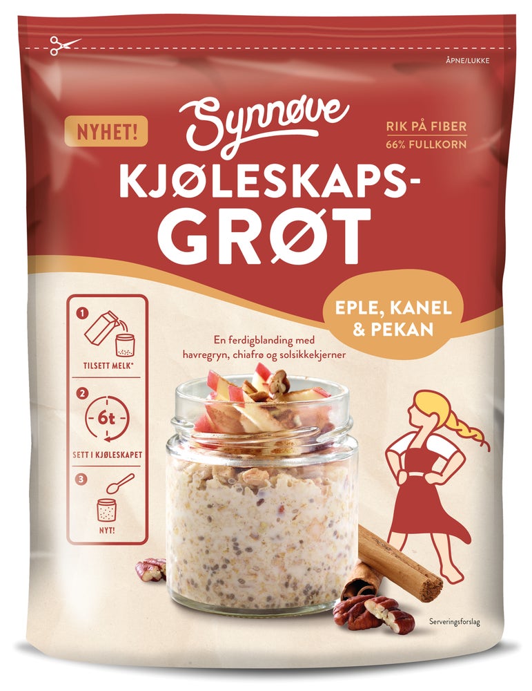 Synnøve Kjøleskaps Grøt Eple Kanel & Pekan