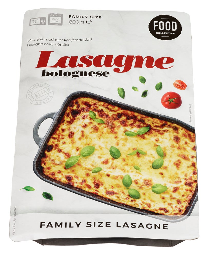 Food Collective Lasagne Bolognese Familiepakkning