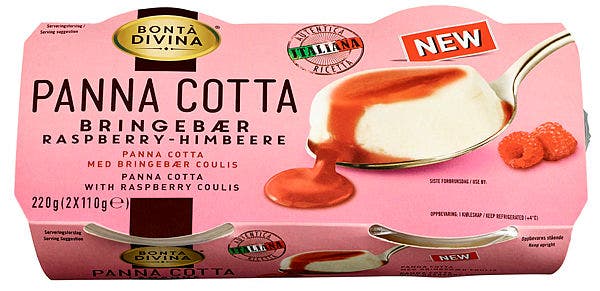Panna Cotta Ekte Italiensk, 2 porsjoner